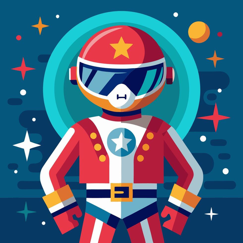 An illustration of a astronaut in space vector