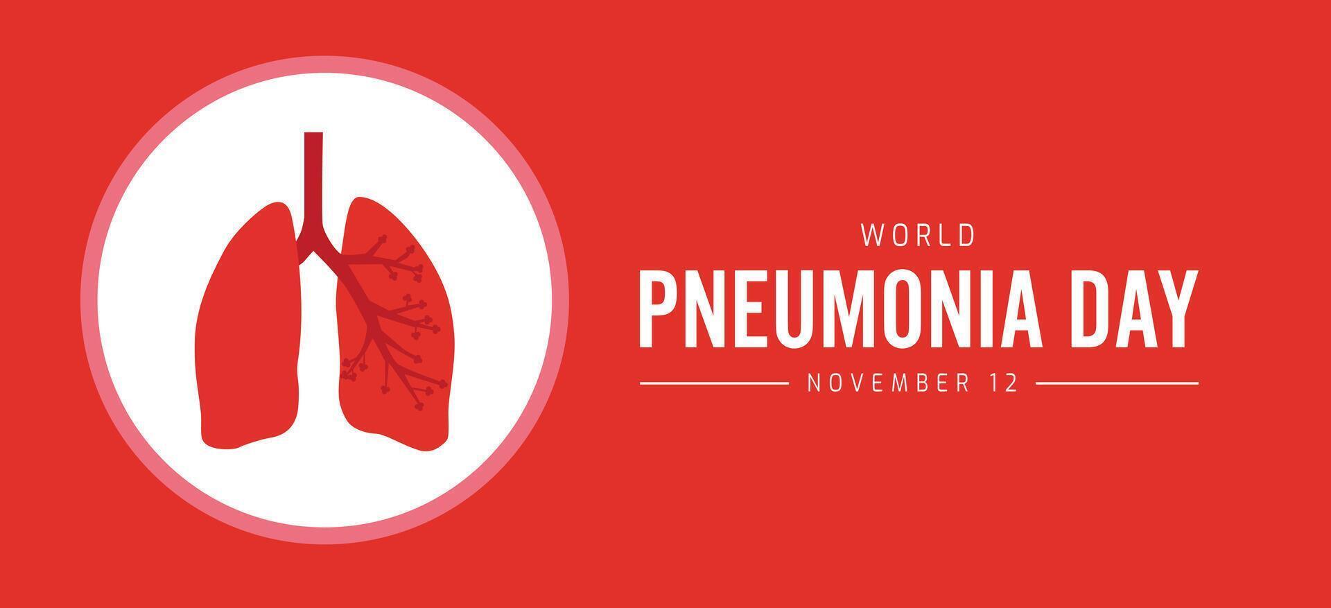 World Pneumonia Day Illustration background Round circle color post design illustration vector