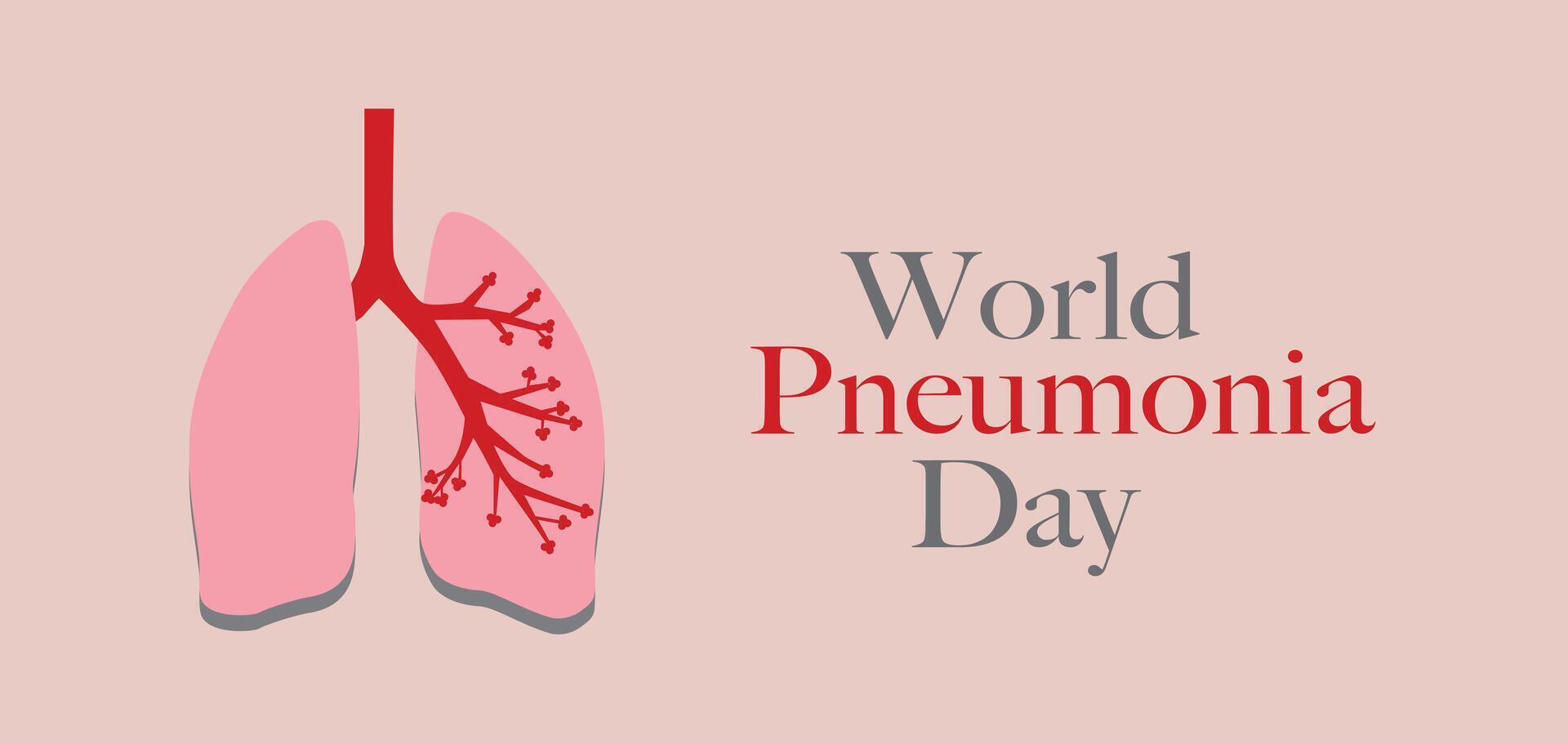 World Pneumonia Day Illustration Simple color background design illustration vector