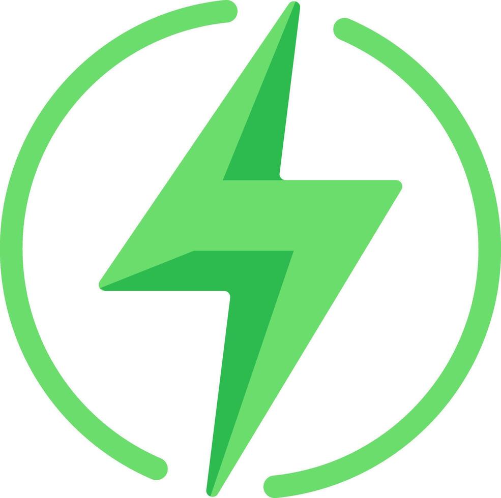 green electrical energy icon illustration vector