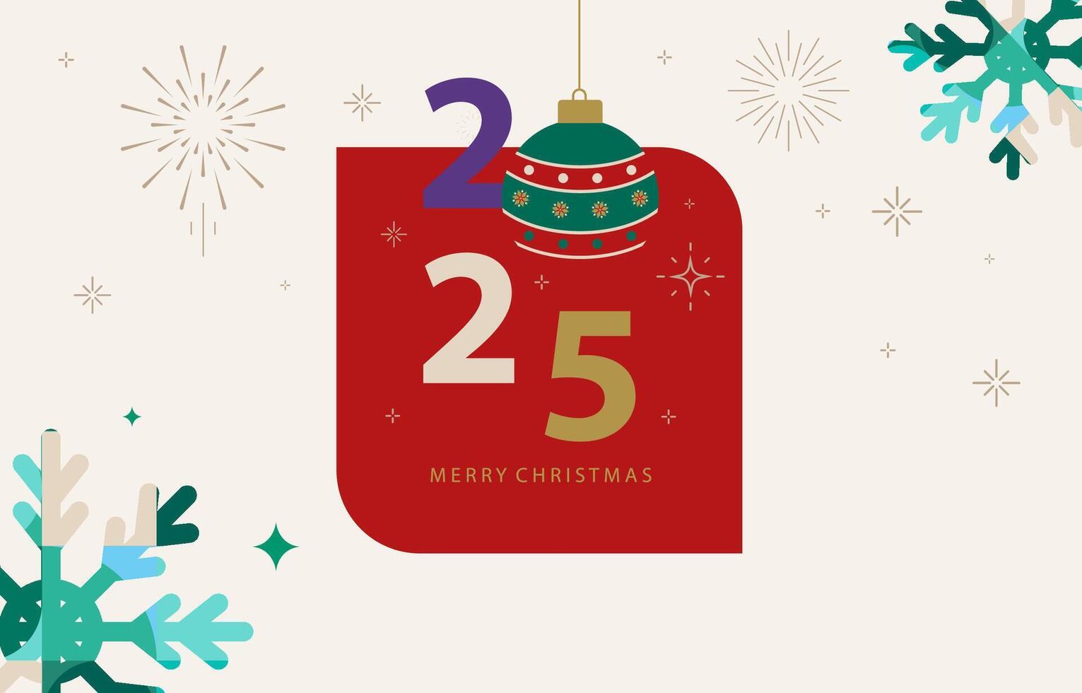 2025 Christmas and happy new year element object design 52104019 Vector