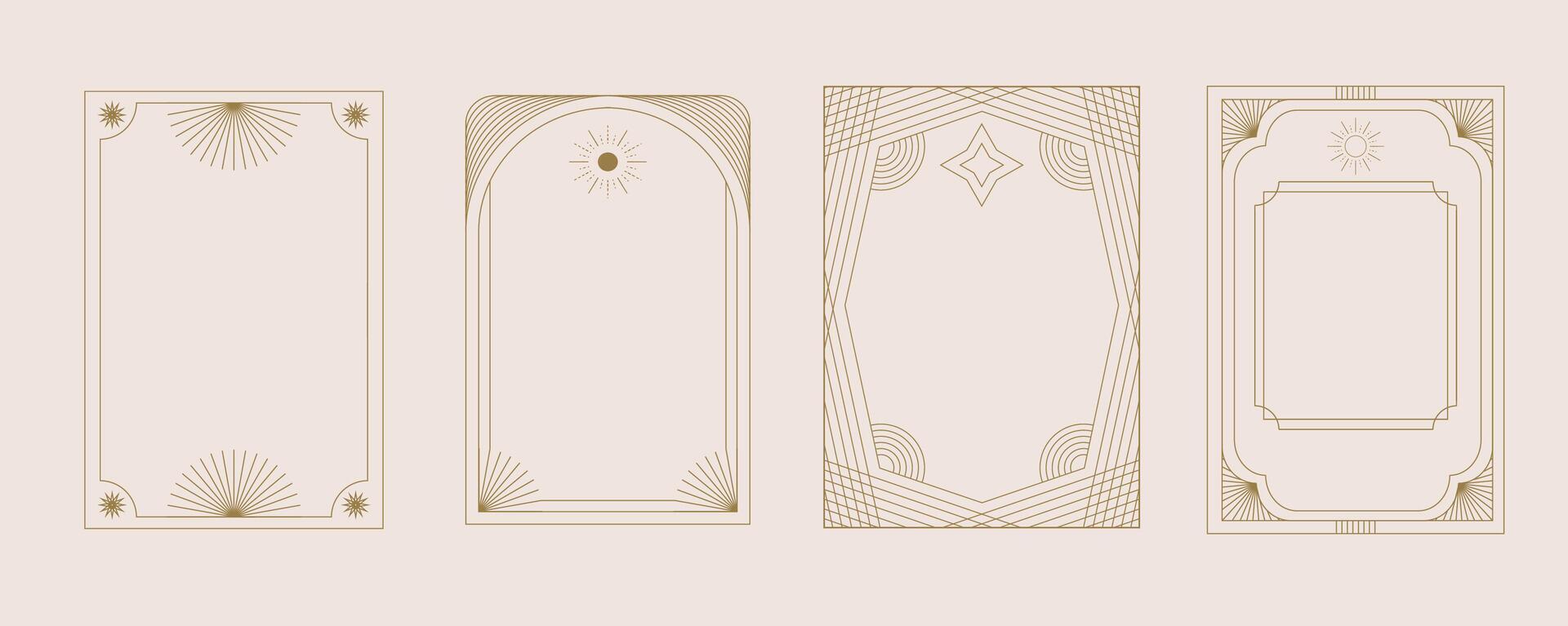 Vintage deco frame. Abstract decoration template for a4 vertical design vector