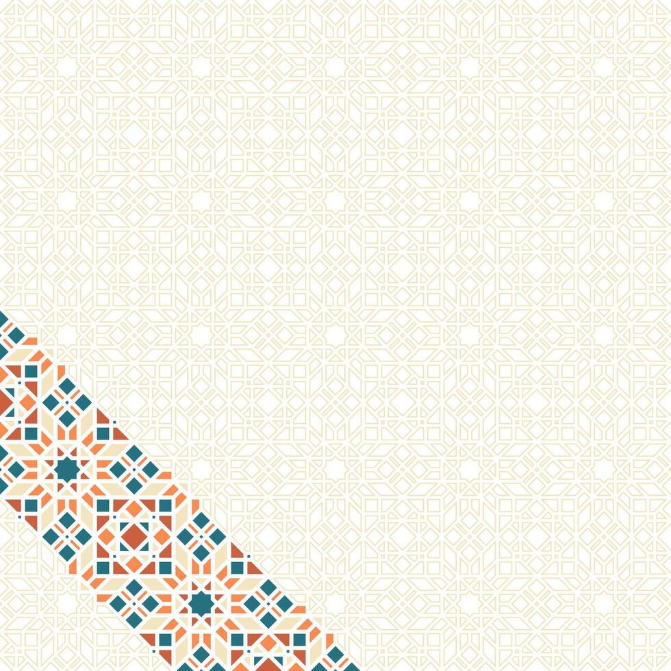 Islamic Diagonal Ornament with Stroke Pattern vector