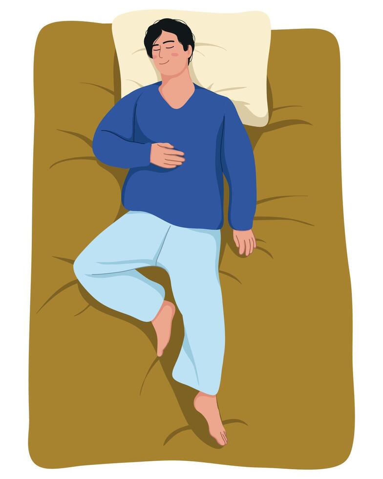 Sleeping Happy Boy vector