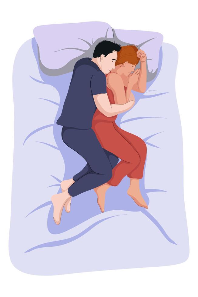 Sleeping Happy Couple vector