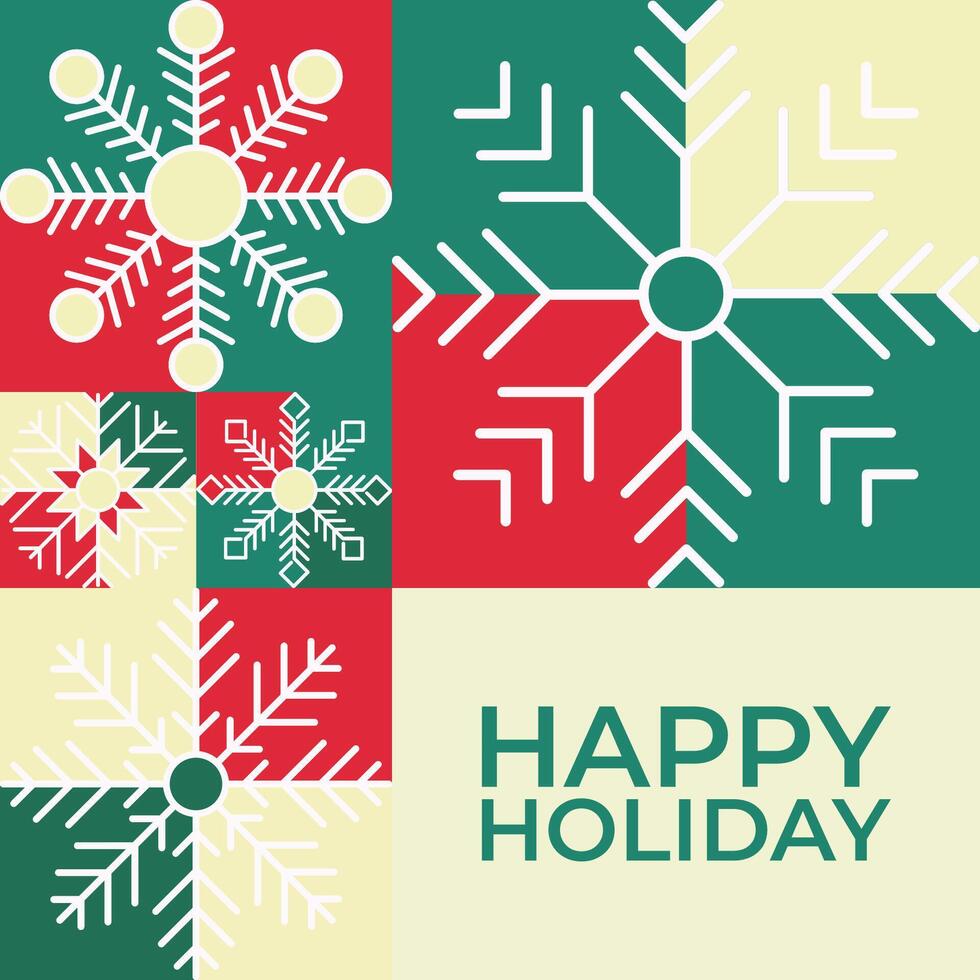 Abstract Christmas background, geometric abstract snowflake background for christmas and winter, snowflake pattern. vector