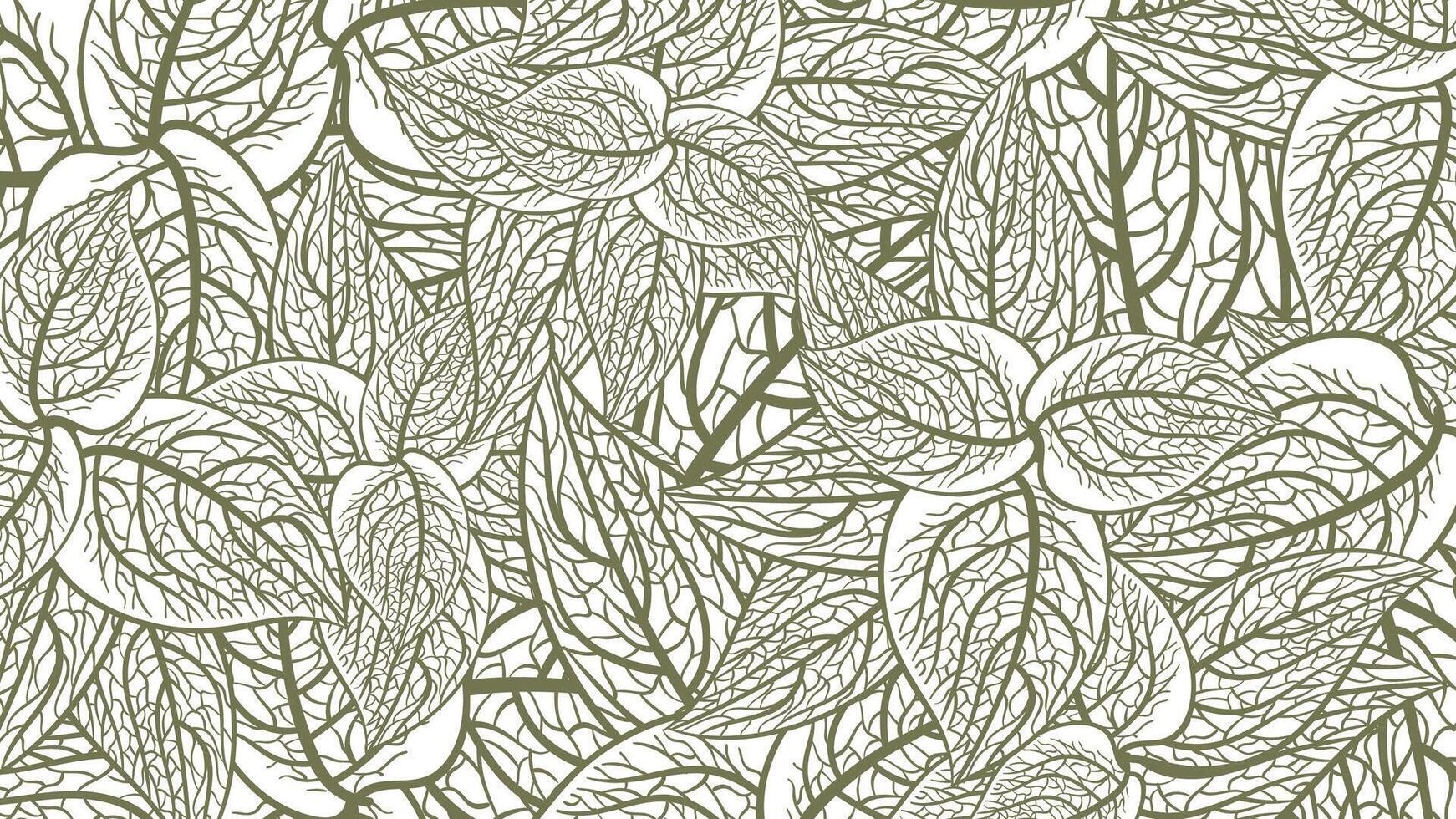 abstract hand draw leaf background . illustration vector