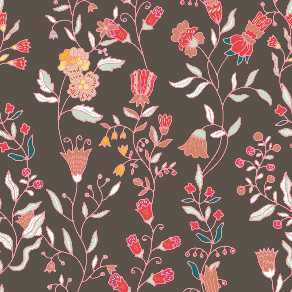 Elegant Botanical Floral Pattern vector