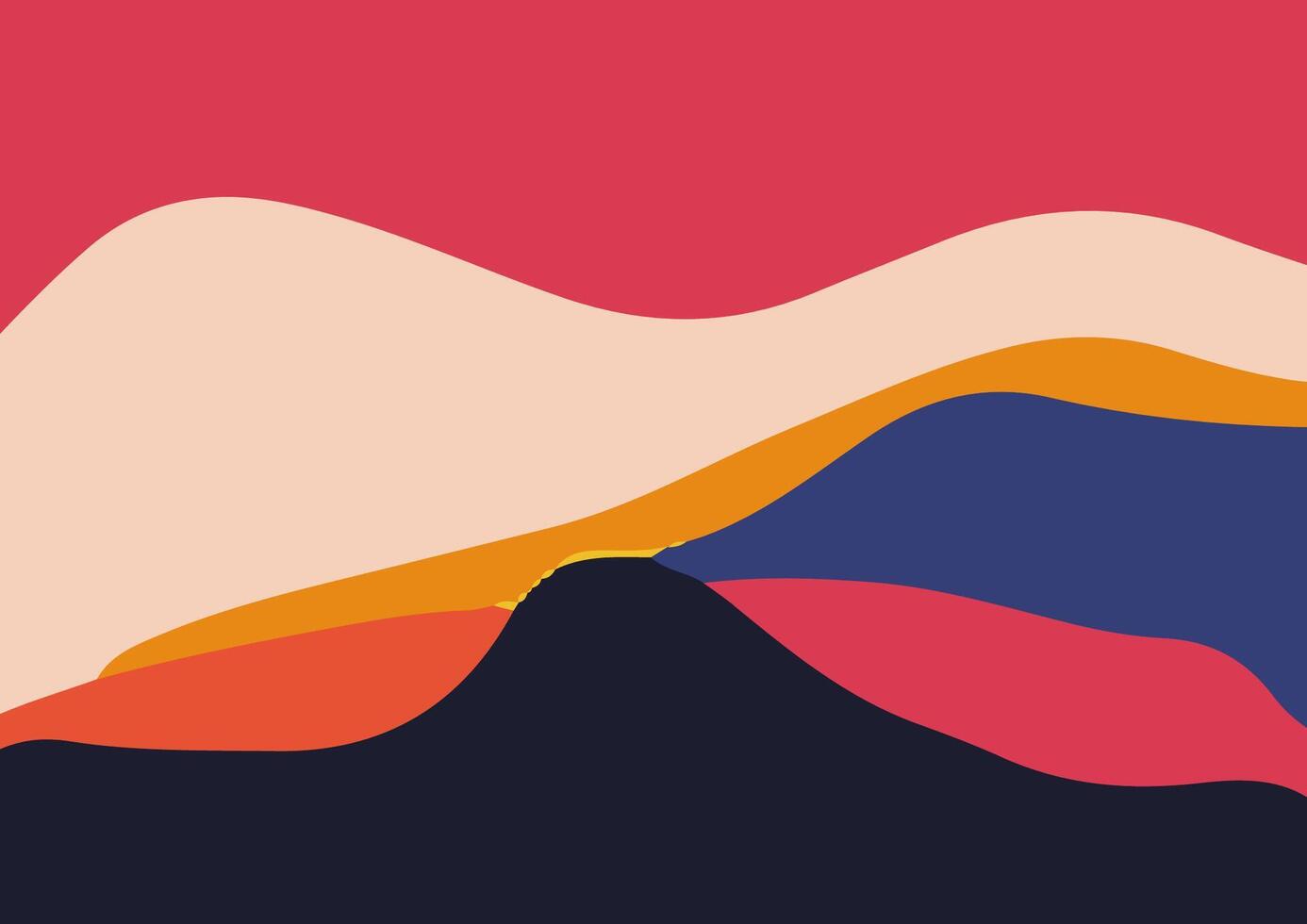 Colorful Abstract Hills illustration vector