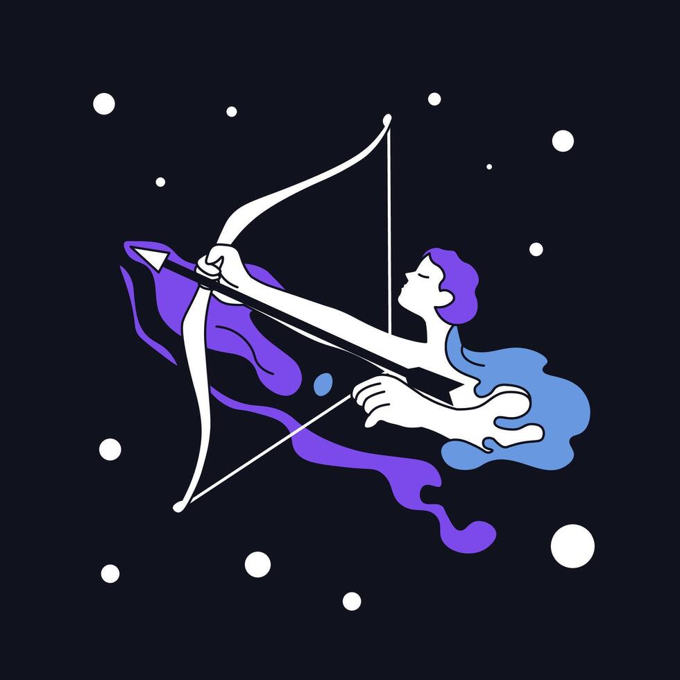 Sagittarius Zodiac Sign Illustration vector
