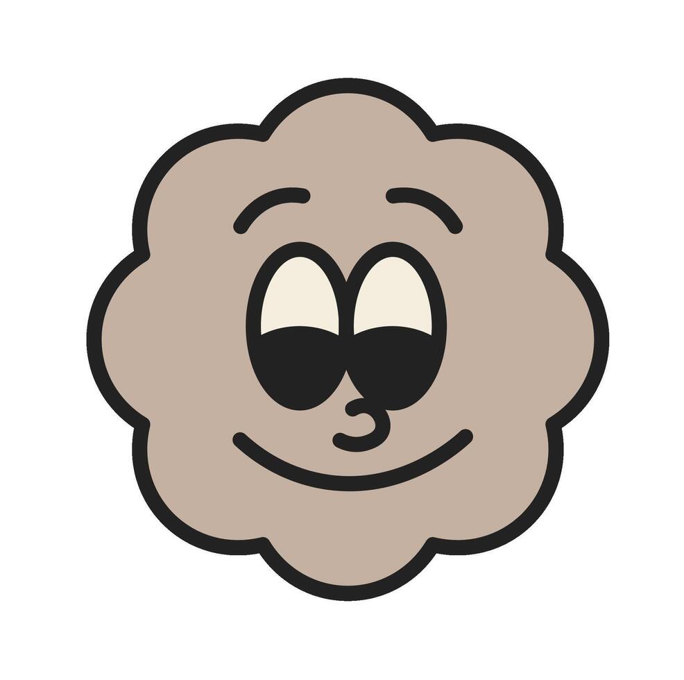 Smiling Cloud Christmas Character vector