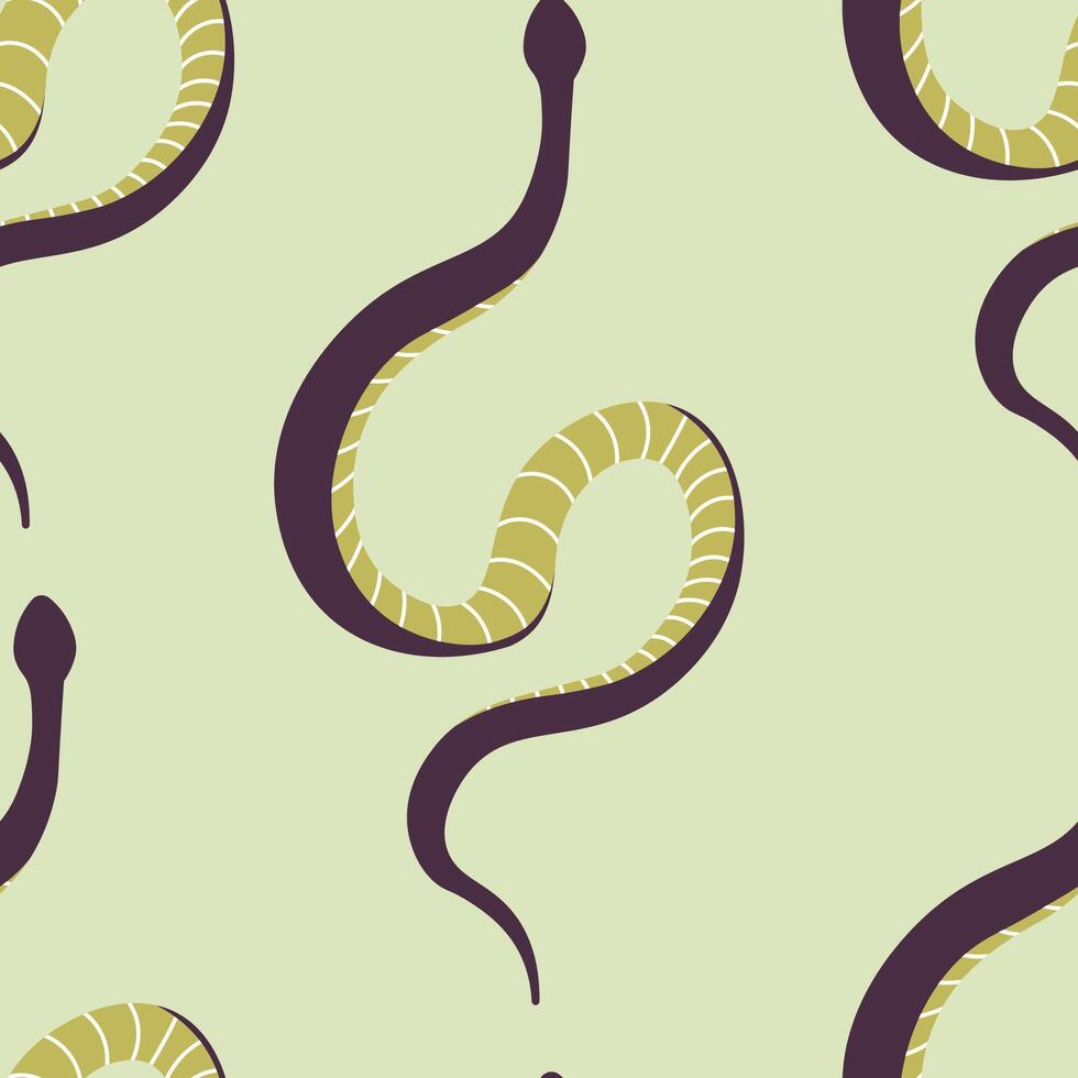 Snake Silhouette Seamless Pattern vector