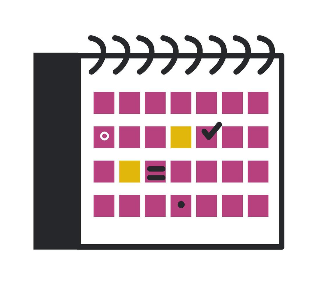 Business Calendar Icon with Checkmark vector