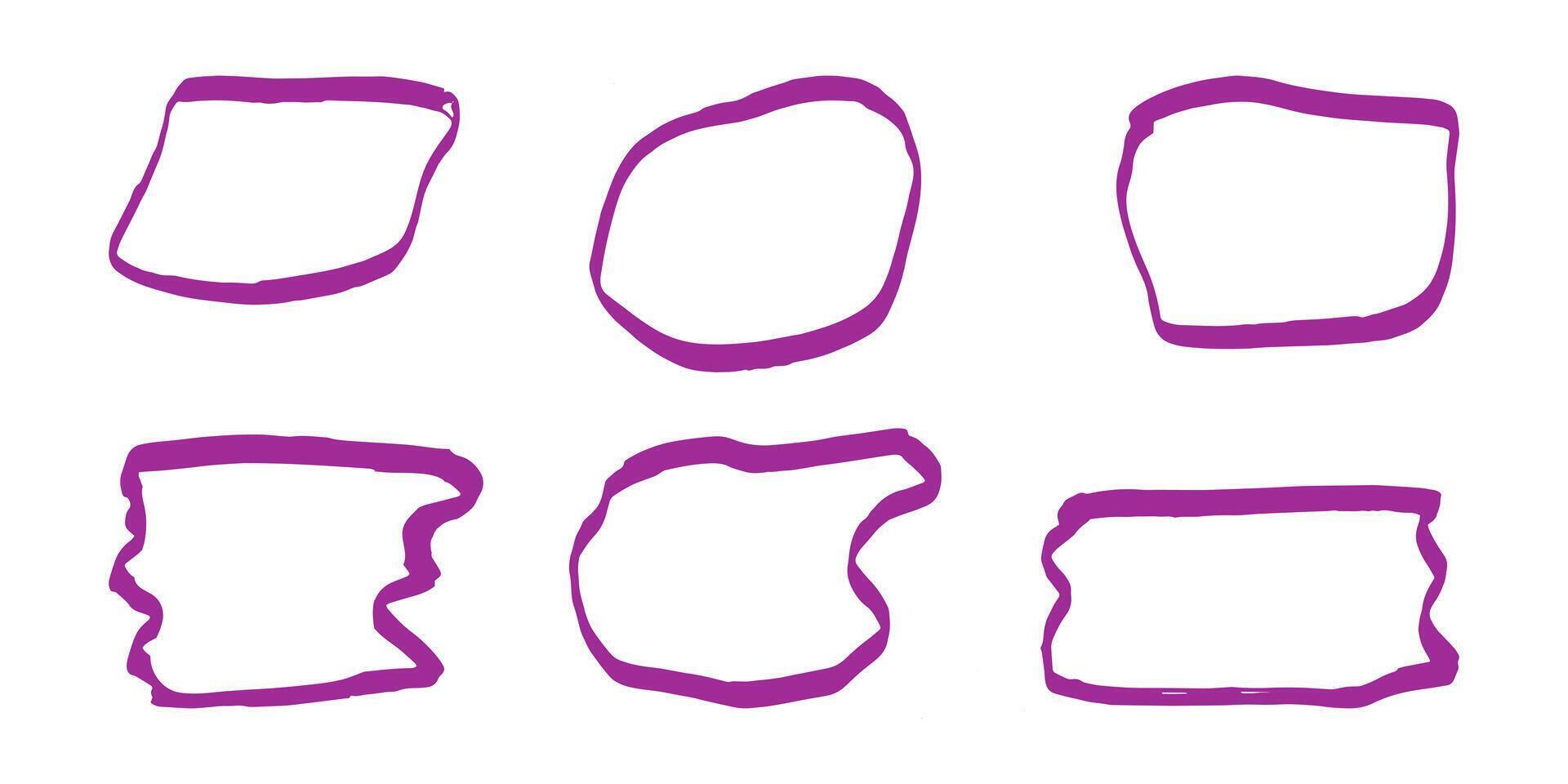 Text frames hand drawn style doodle decorative. vector