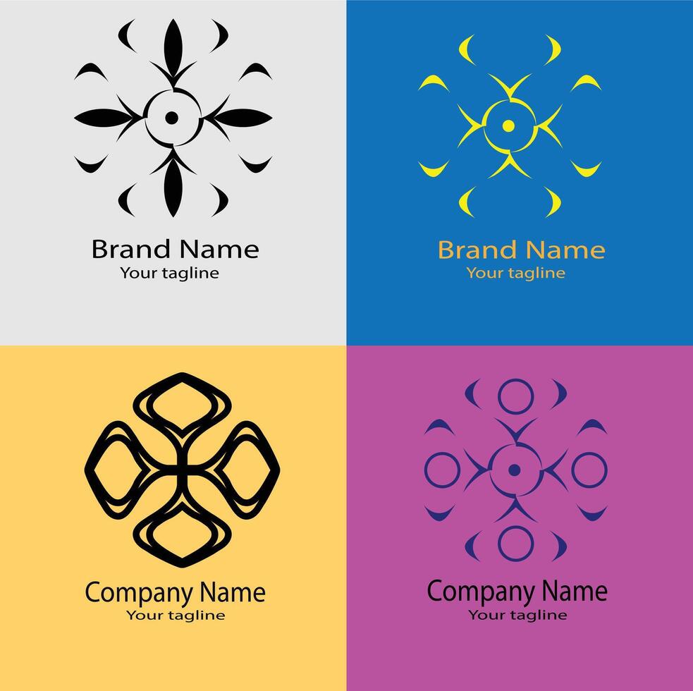 Simple shape abstract logo for business company vector