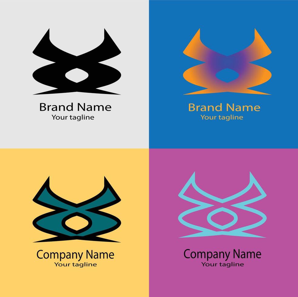 Infinity wings or educational logo design with a dynamic, abstract shape vector