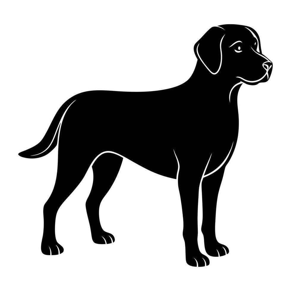 Elegant Canine, Dog Silhouette vector