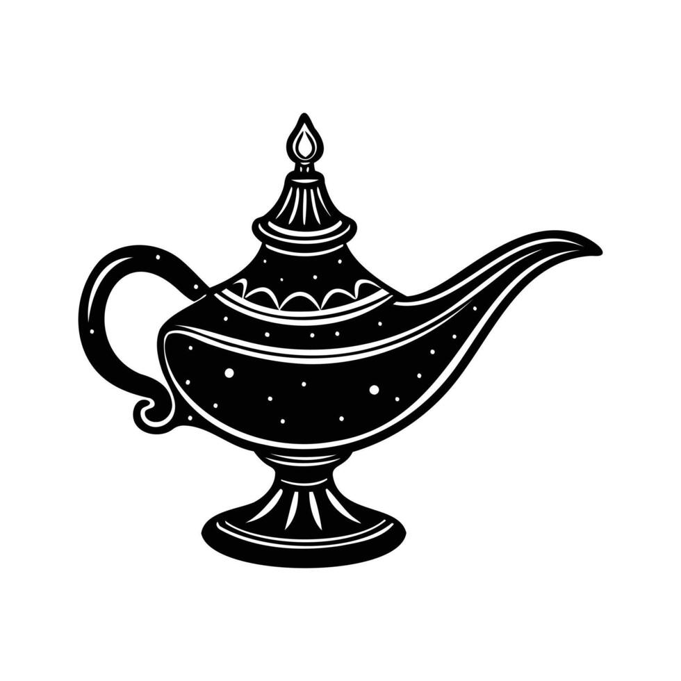 Magic lamp illustration vector