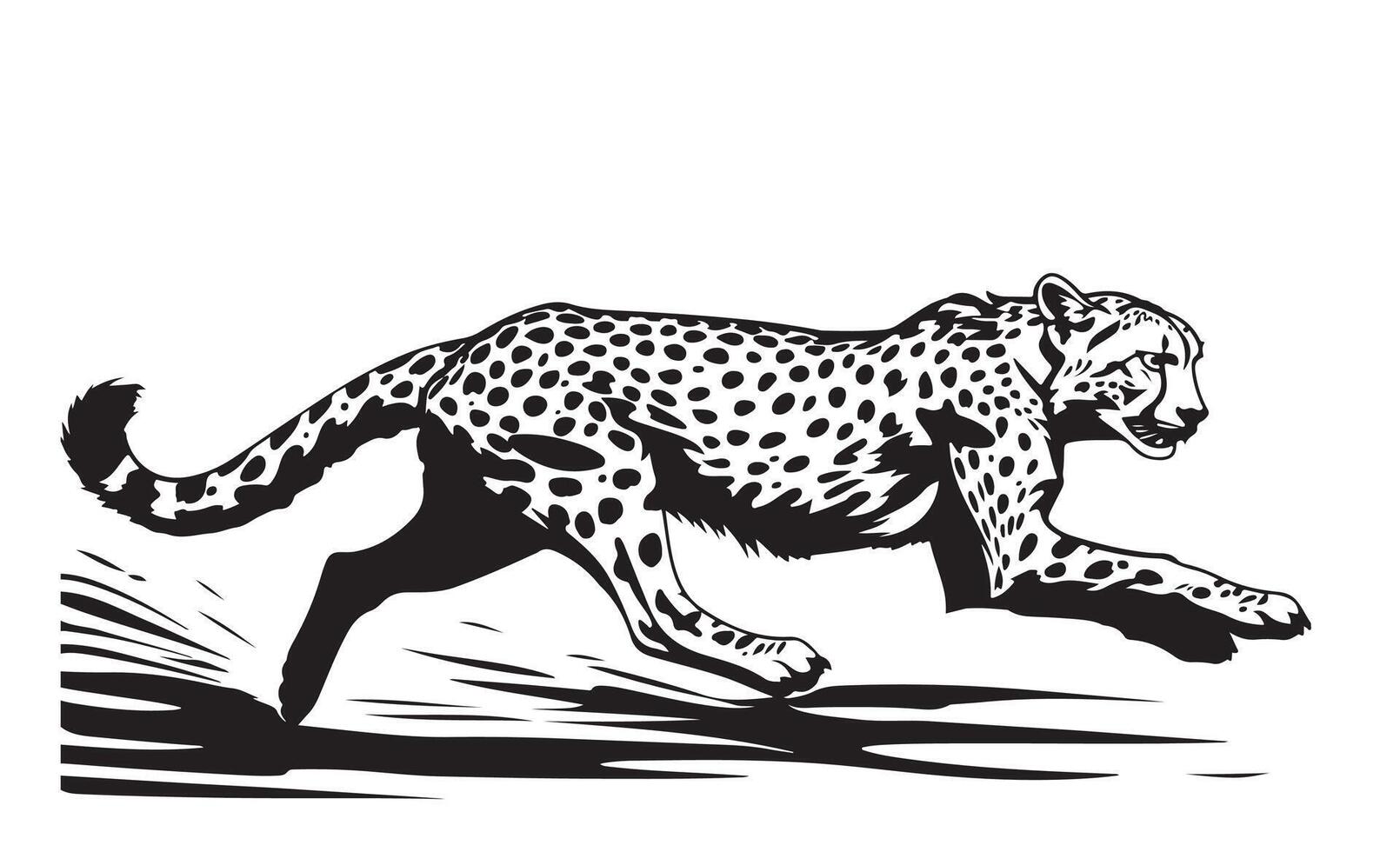 Cheetah running illustration vector