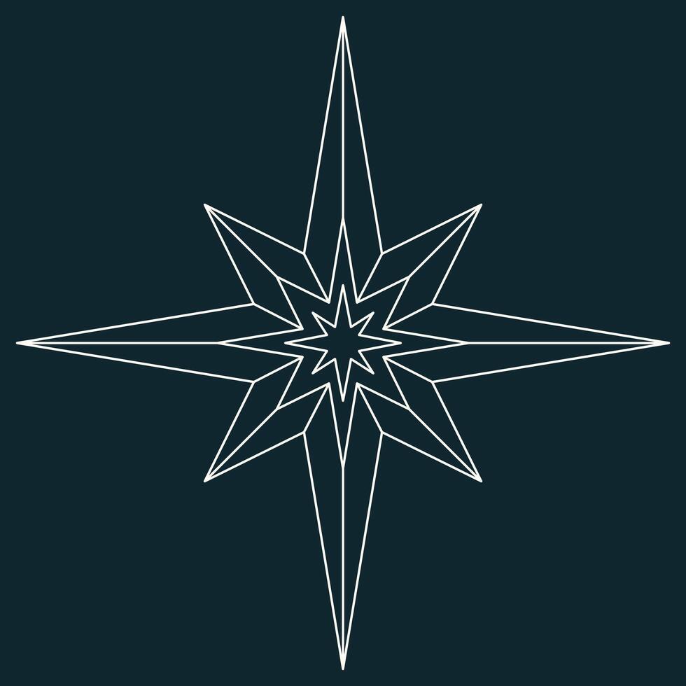 snowflake shape contour vector