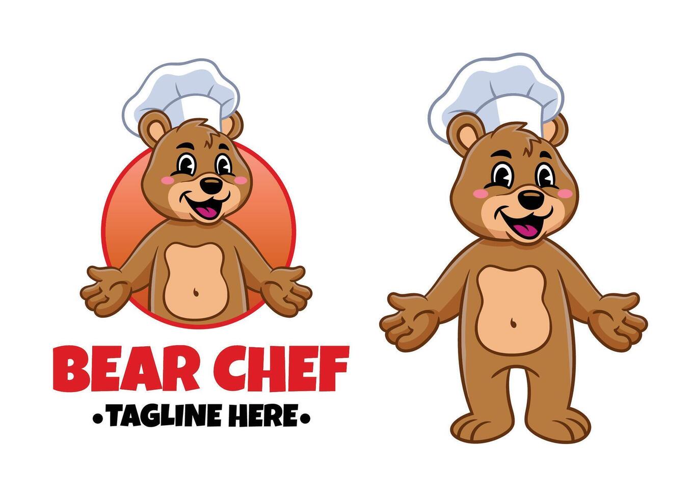 Bear Chef Mascot Cartoon Character vector