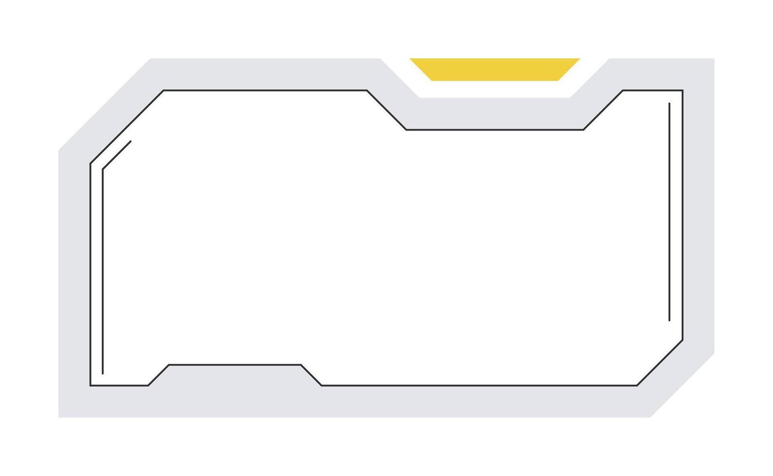 Futuristic element illustration. Colorful lower third overlay. vector