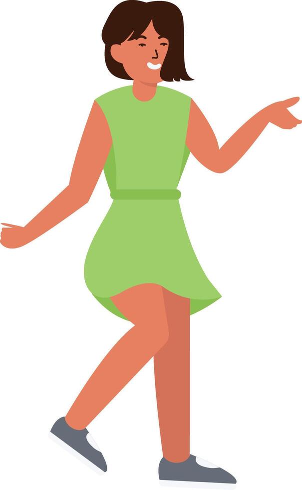 People Dancing Character Isolated on White Background vector