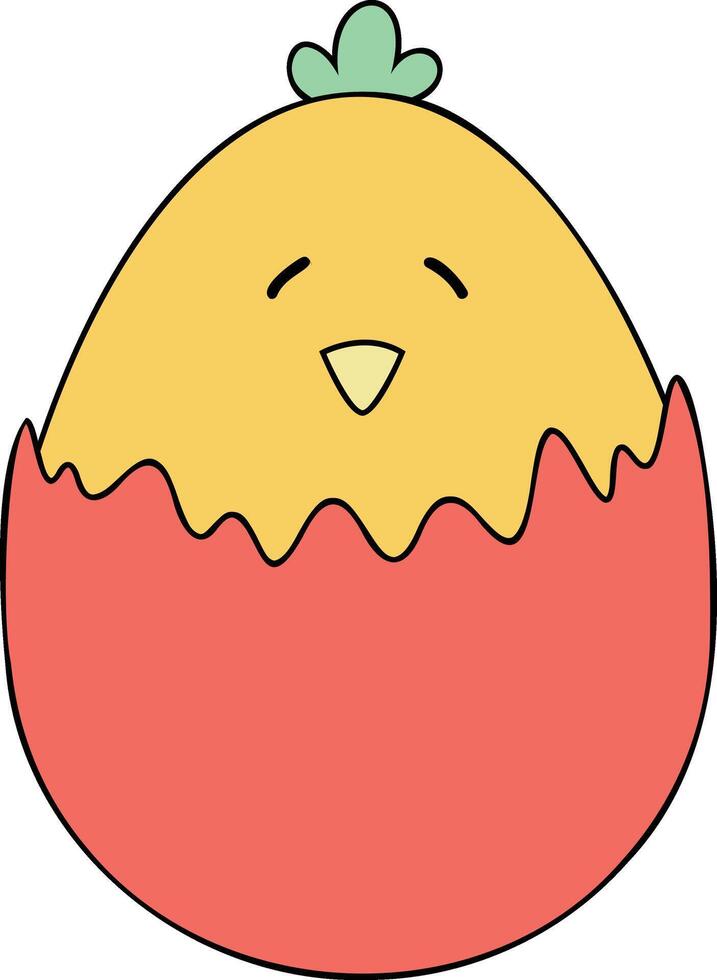 Easter Cartoon Element on White Background vector