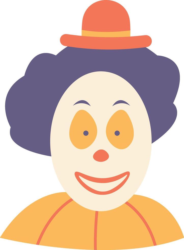Illustration of Creepy Clown Mask Character vector