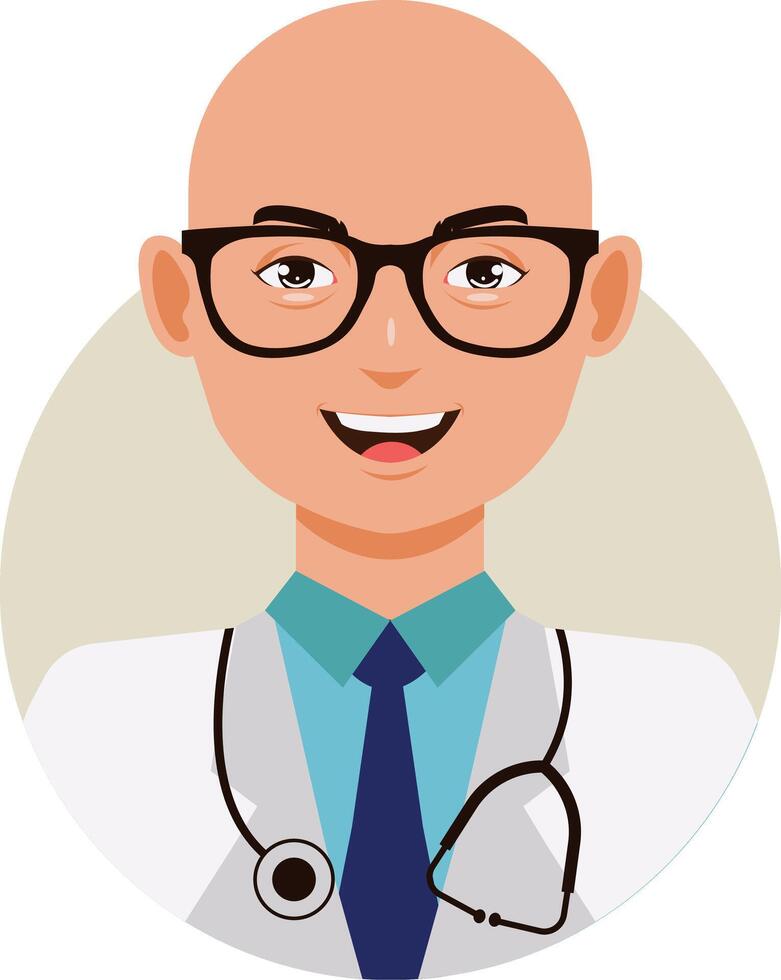 Man Medical Staff Character with Cartoon Design vector