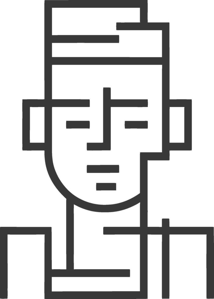 A man with a hat on his head vector