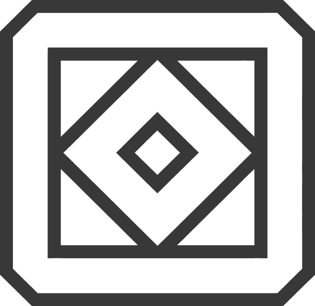 A square with a diamond pattern on it vector
