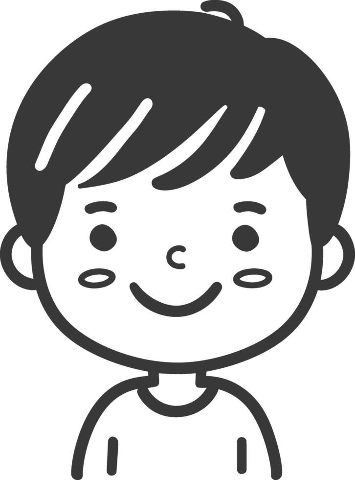 A boy with a smile on his face vector