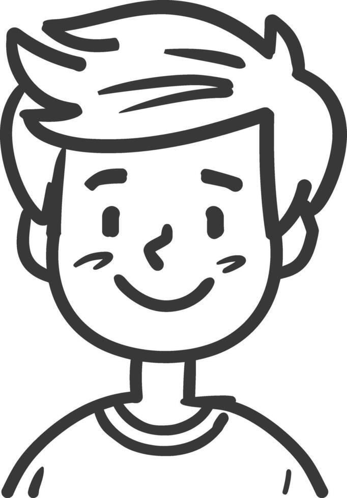 A boy with a smile on his face vector