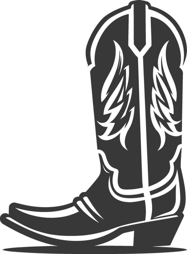Cowboy boots icon on white background vector