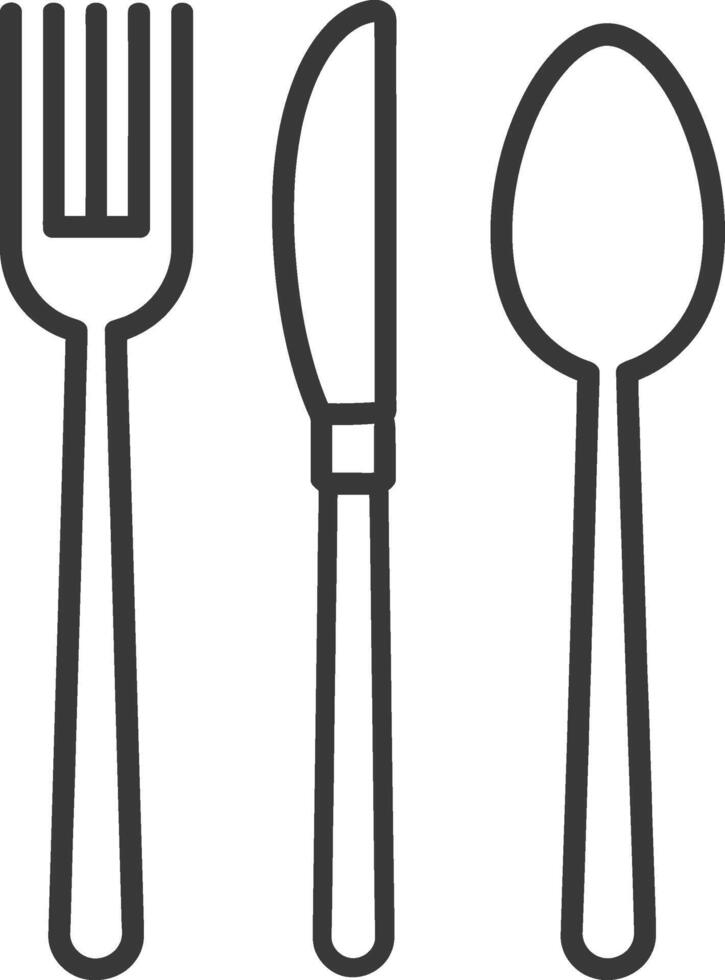 Fork spoon and knife icon illustration vector