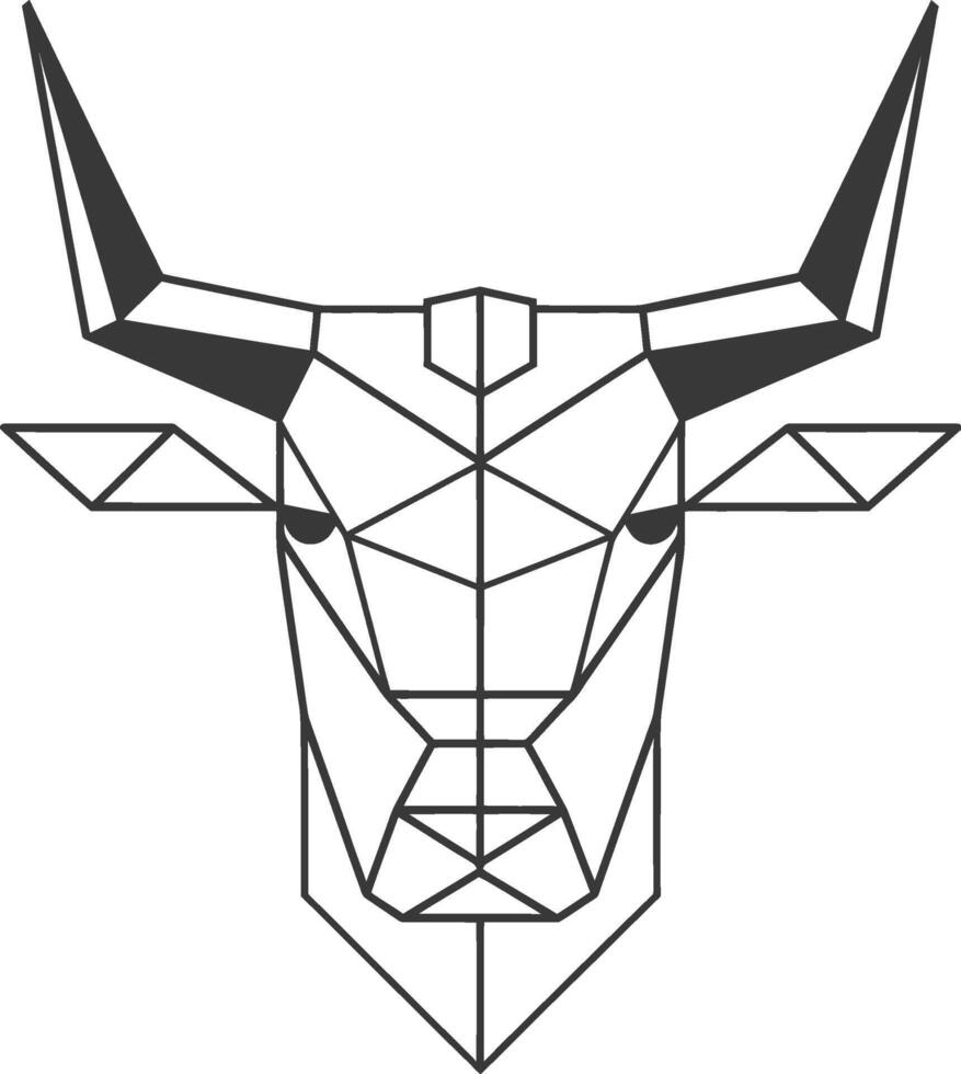 Bull head illustration vector