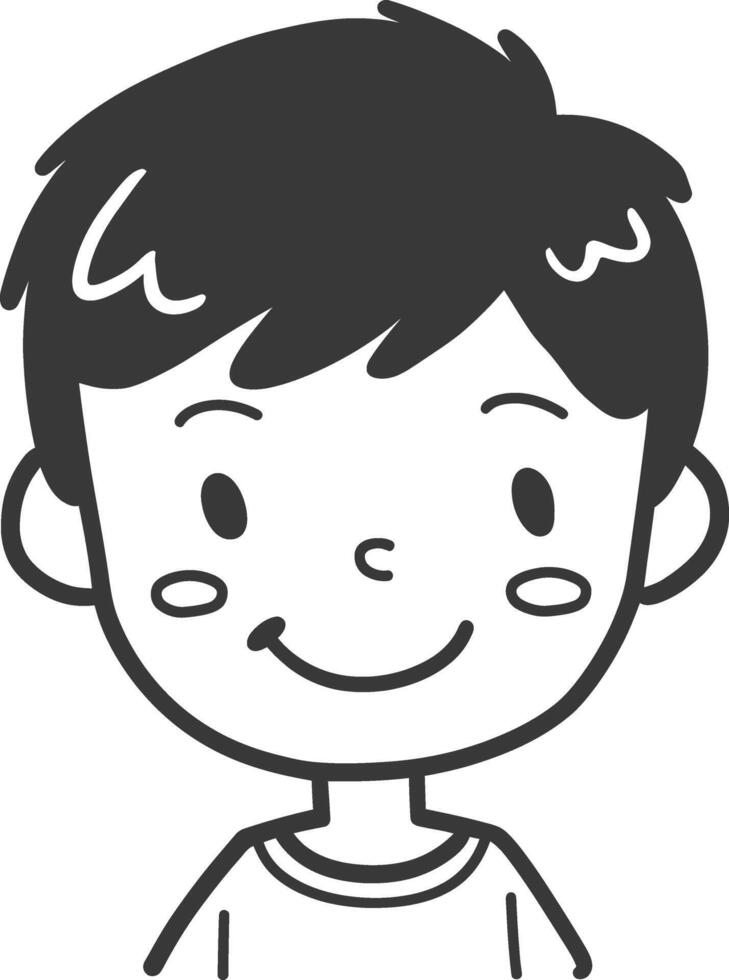 A boy with a smile on his face vector