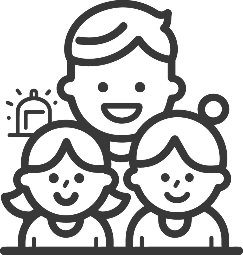 Family icon with a child and a man vector