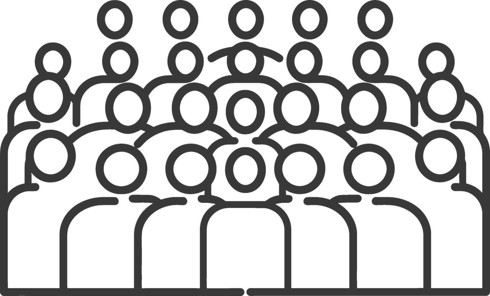 A group of people in a circle with one person in the middle vector