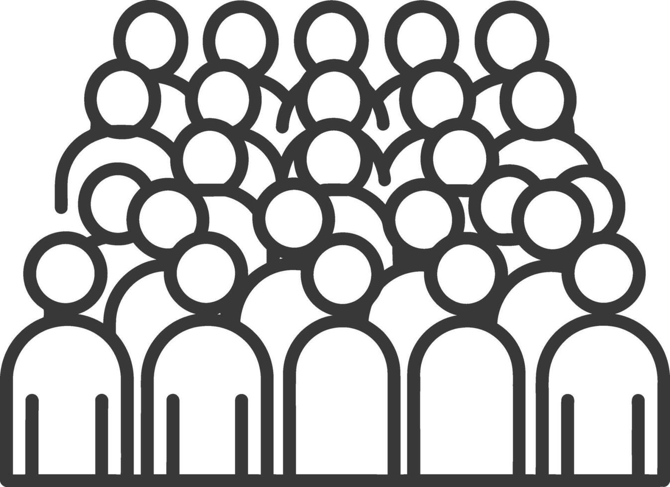 A crowd of people in a line icon vector