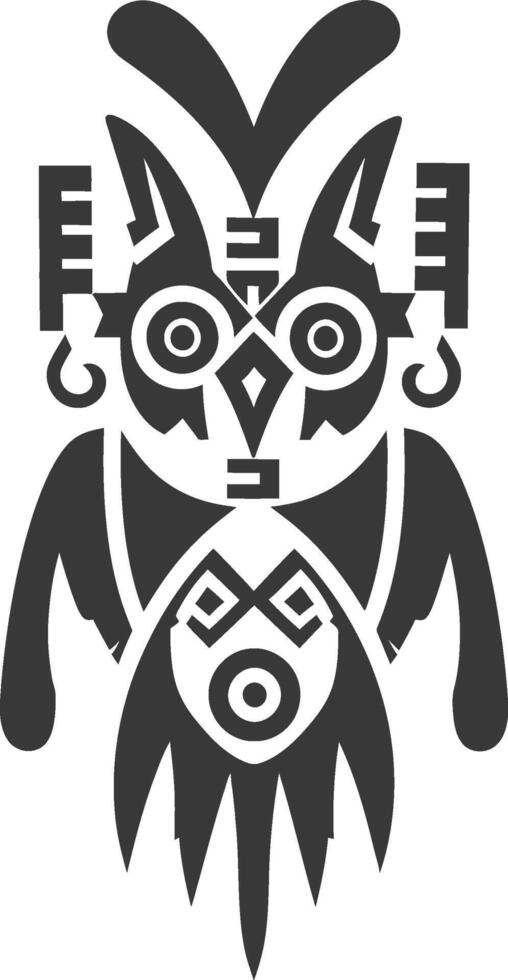 Stylized Geometric Owl with Sharp Features vector