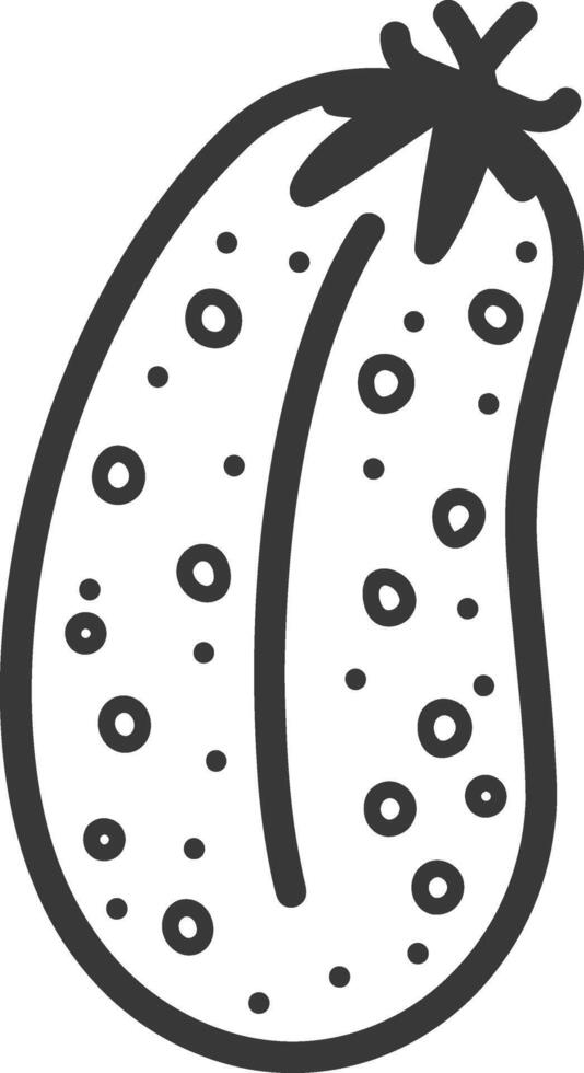 A black and white drawing of a fruit vector