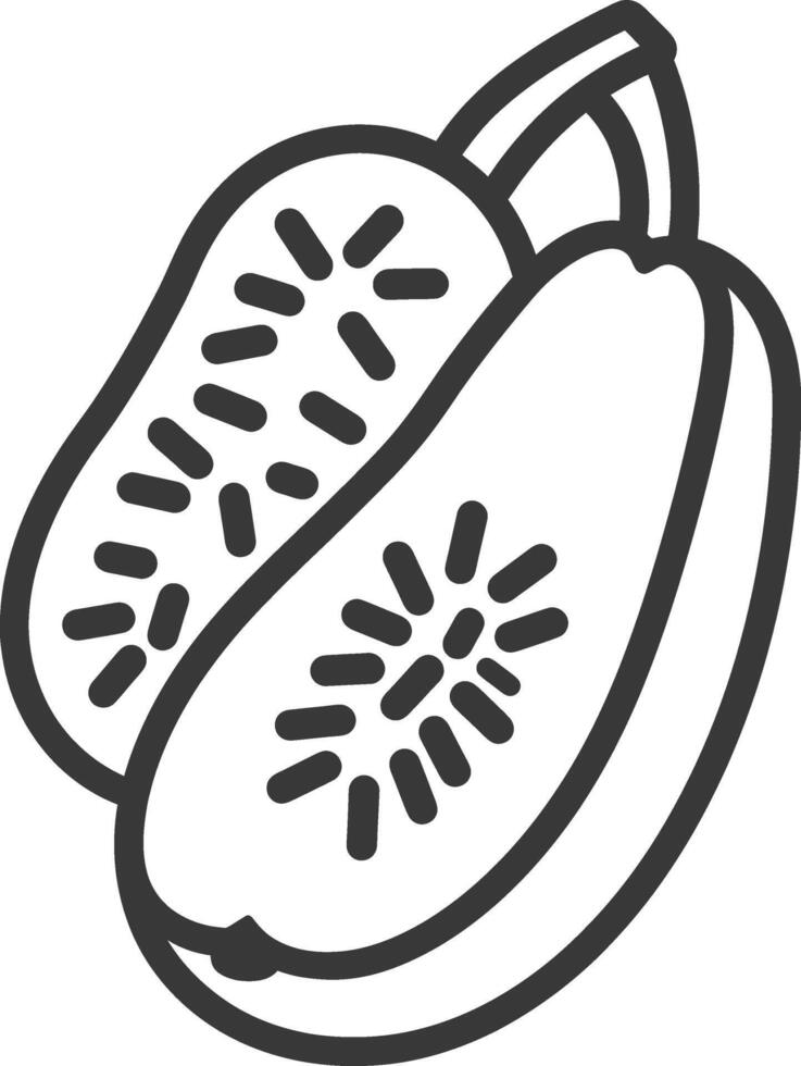 A black and white drawing of a fruit vector