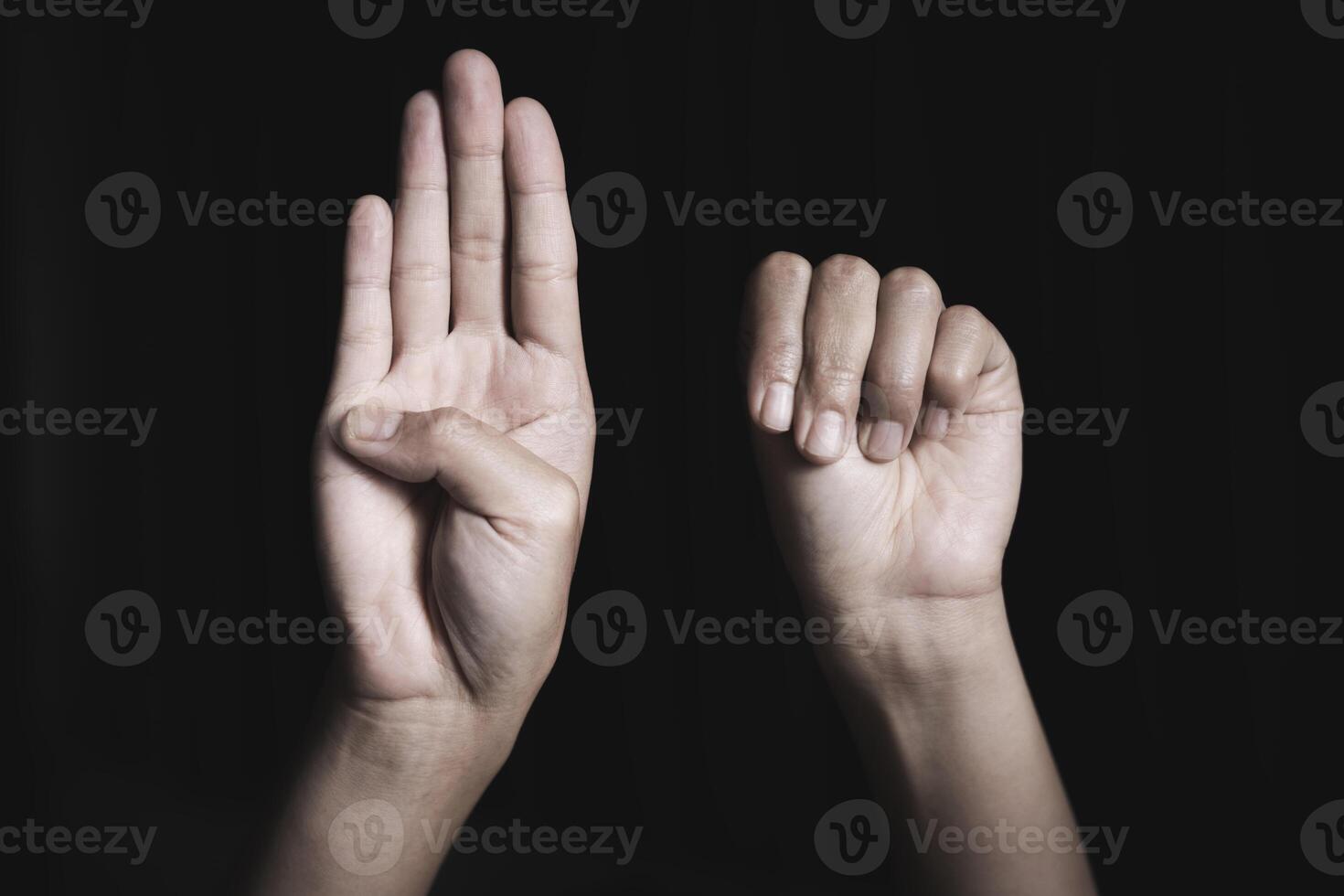 woman raised her hand for dissuade, campaign stop violence against women. sexual abuse, human trafficking,domestic violence rape international women's day, photo