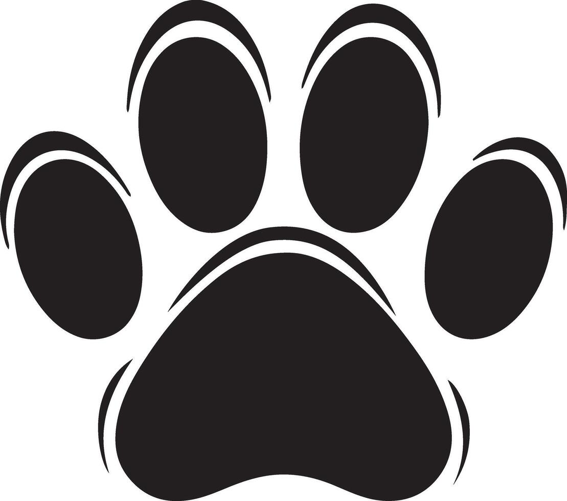 Tranquil Kitten Paw Prints Art of Peaceful Paws in Harmony vector