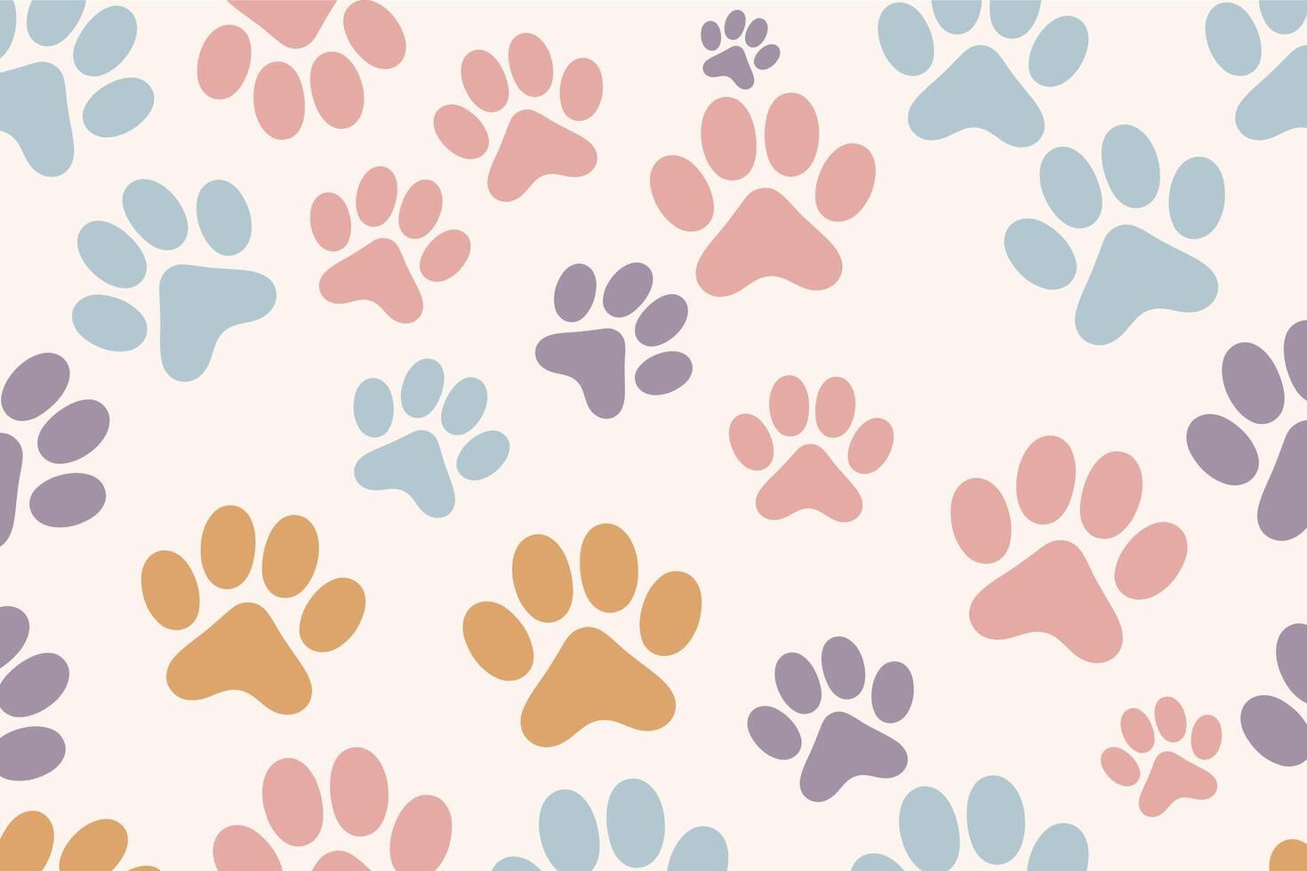 Adorable Animal Paw Patterns for Playful and Fun Projects vector