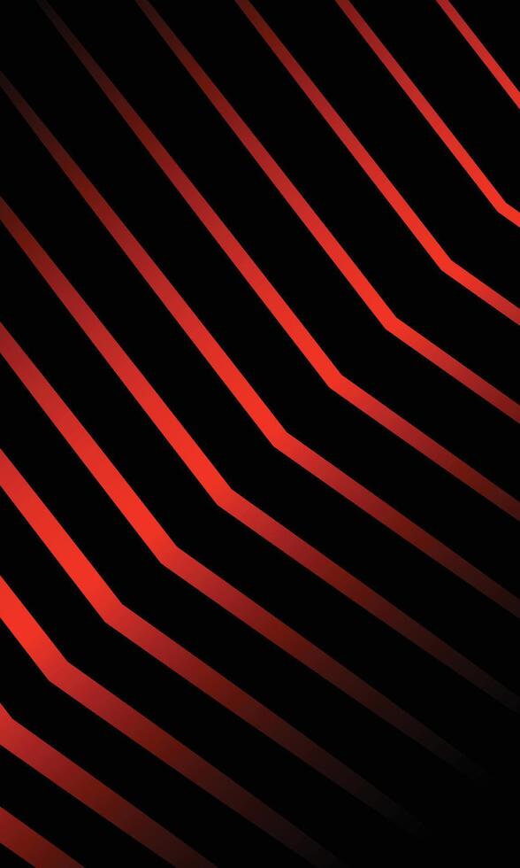 Modern dark wallpaper red stripes glowing vector