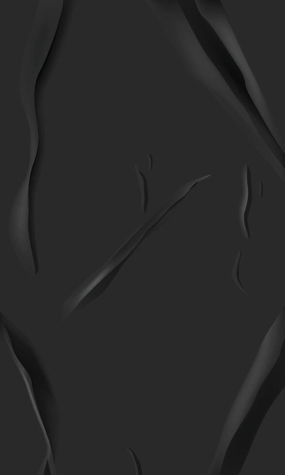 Blank black paper 3D background vector