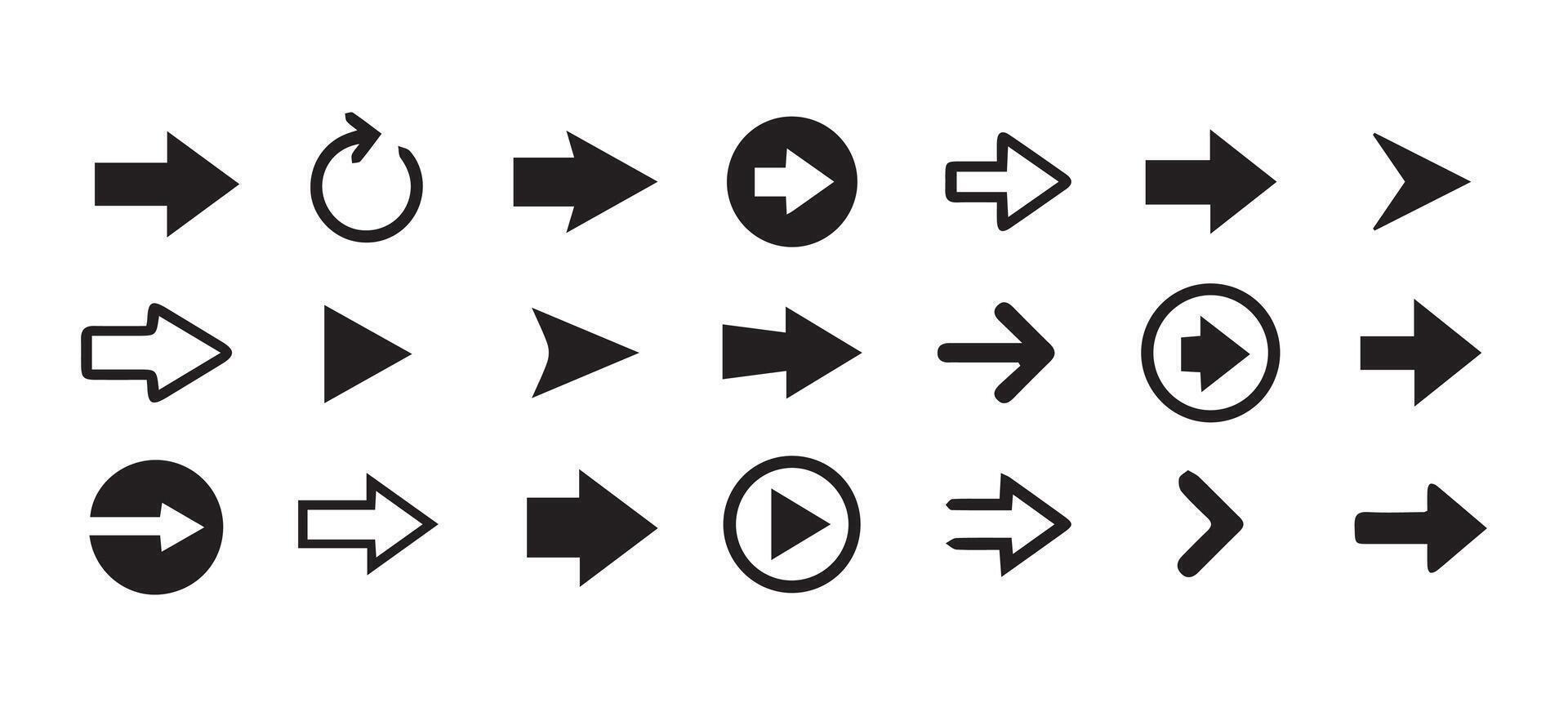 Modern Arrows Cursor simple pack. Illustration eps 10 vector